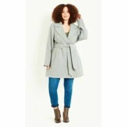 Evans Textured Belted Coat For Female -Cheap Evans Clothing Store unnamed file 659