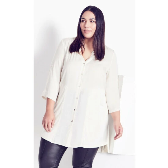 Evans Emma Knit Panel Shirt For Female 4 Evans Emma Knit Panel Shirt For Female - Image 2