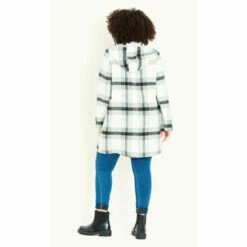 Evans Hooded Check Coat For Female -Cheap Evans Clothing Store unnamed file 673