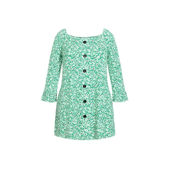 Evans Frill Sleeve Button Through Top For Female 5 Evans Frill Sleeve Button Through Top For Female - Image 3