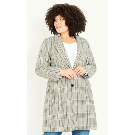 Evans Check Coat For Female 8 Evans Check Coat For Female - Image 6