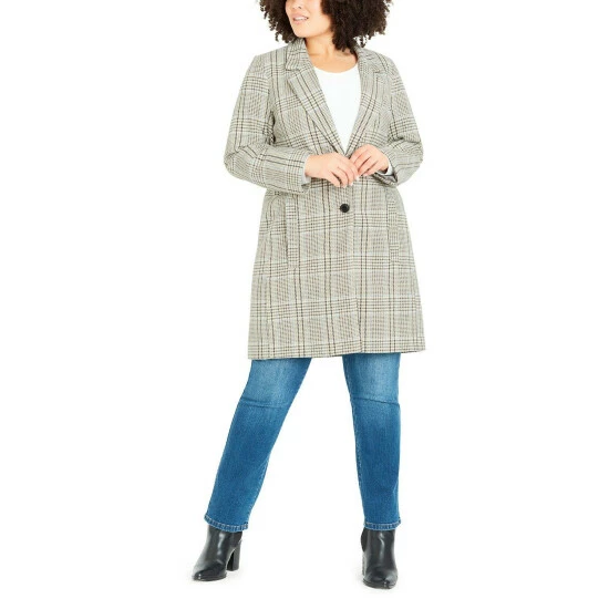 Evans Check Coat For Female 9 Evans Check Coat For Female - Image 7