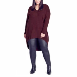 Evans Escapade Hi Lo Sweater For Female -Cheap Evans Clothing Store unnamed file 726