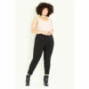 Evans Curve Fit Bengaline Tapered Trousers - Short For Female -Cheap Evans Clothing Store unnamed file 746