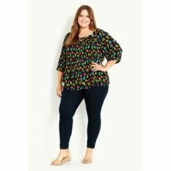 Evans Fruit Button Through Top For Female -Cheap Evans Clothing Store unnamed file 767