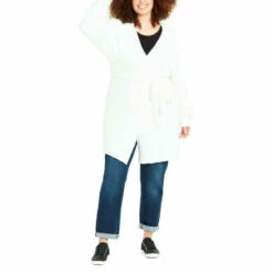 Evans Teddy Longline Cardigan For Female -Cheap Evans Clothing Store unnamed file 804