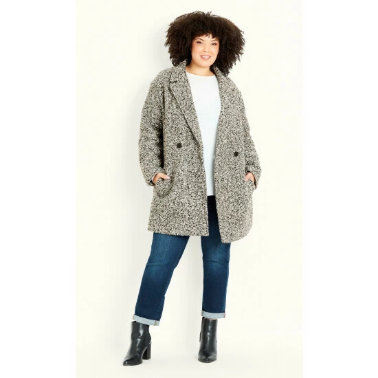 Evans Teddy Button Coat For Female 8 Evans Teddy Button Coat For Female - Image 6
