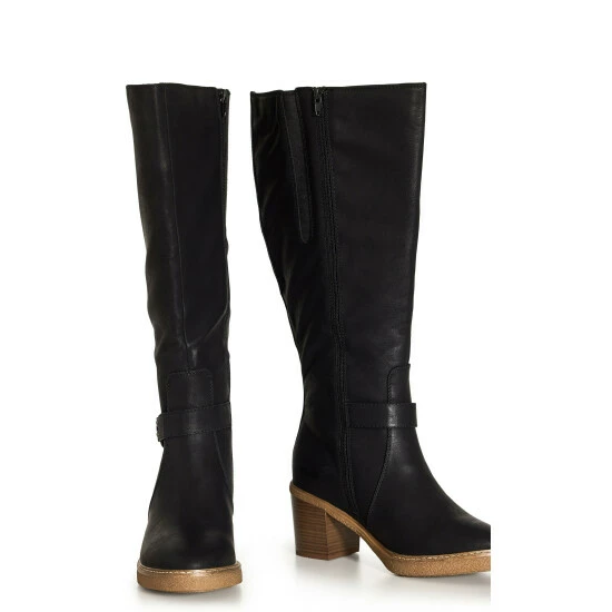 Evans Extra Wide Fit Clarissa Heeled Boots For Female 5 Evans Extra Wide Fit Clarissa Heeled Boots For Female - Image 3