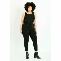 Evans Bengaline Tapered Trousers - Regular For Female -Cheap Evans Clothing Store unnamed file 842