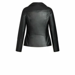 Evans Zip Pu Jacket For Female -Cheap Evans Clothing Store unnamed file 859