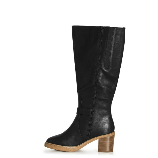 Evans Extra Wide Fit Clarissa Heeled Boots For Female 7 Evans Extra Wide Fit Clarissa Heeled Boots For Female - Image 5