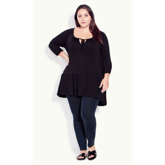 Evans Plain Tiered Tunic Top For Female 3 Evans Plain Tiered Tunic Top For Female