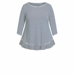 Evans Double Frill Stripe Top For Female 10 Evans Double Frill Stripe Top For Female -Cheap Evans Clothing Store unnamed file 891
