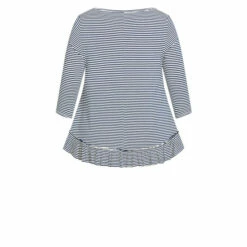 Evans Double Frill Stripe Top For Female 11 Evans Double Frill Stripe Top For Female -Cheap Evans Clothing Store unnamed file 892