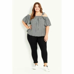 Evans Cold Shoulder Top For Female -Cheap Evans Clothing Store unnamed file 909