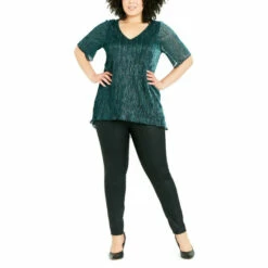 Evans Plisse Short Sleeve Top For Female 13 Evans Plisse Short Sleeve Top For Female -Cheap Evans Clothing Store unnamed file 934