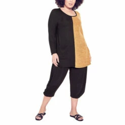 Evans Lena Colour Block Tunic Top For Female