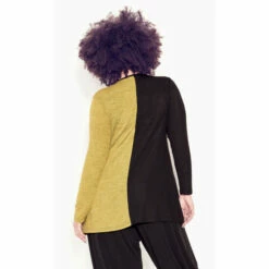 Evans Lena Colour Block Tunic Top For Female -Cheap Evans Clothing Store unnamed file 959