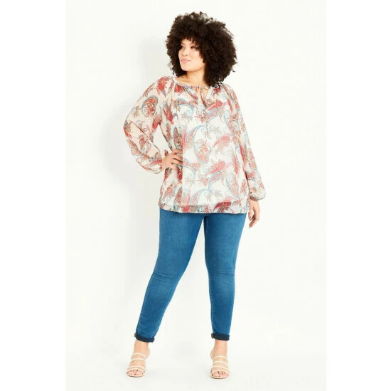 Evans Boho Paisley Top For Female 5 Evans Boho Paisley Top For Female - Image 3